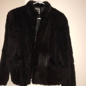 Women’s Saga Mink black mink jacket